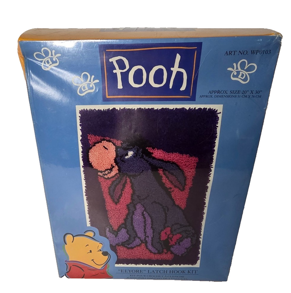 Disney Winnie the Pooh Eeyore Latch Hook Rug Kit 20x30 Caron Sealed WP0103